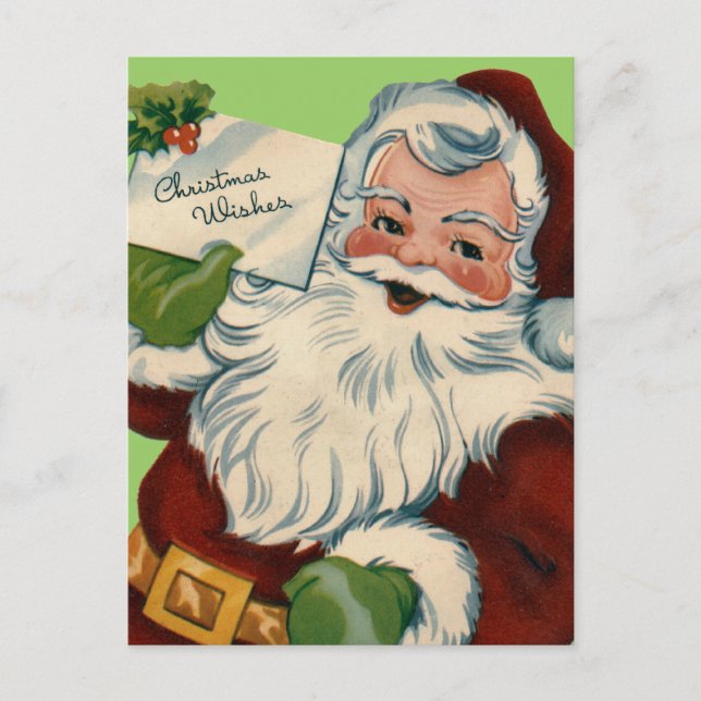 Postal Festiva Navidades desean Santa Postcard (Anverso)
