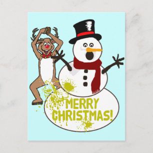 Postal Festiva Navidades divertidos