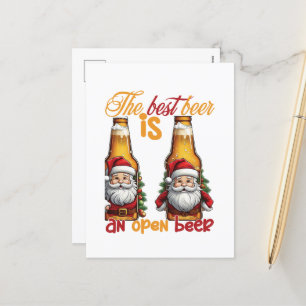 Postal Festiva Navidades divertidos bar de arte de palabras de ce