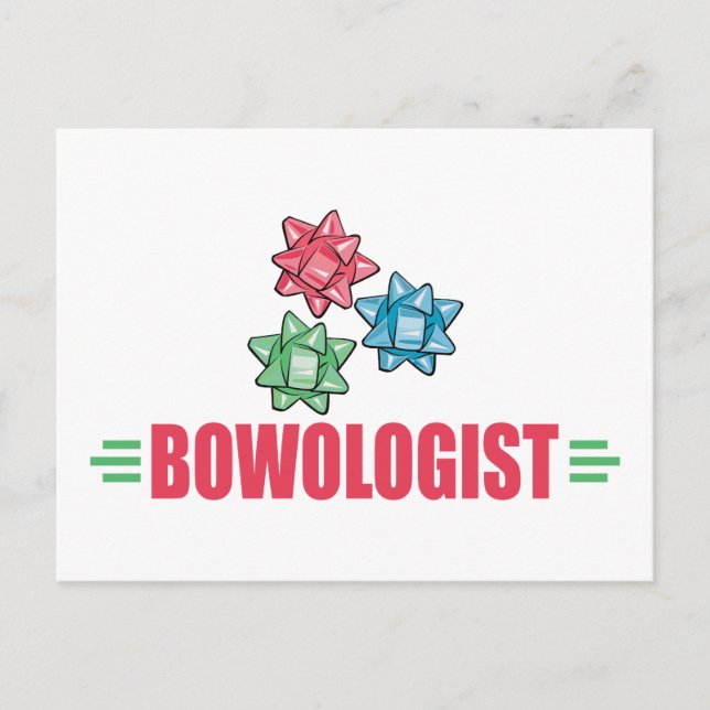 Postal Festiva Navidades divertidos Bow Lover (Anverso)