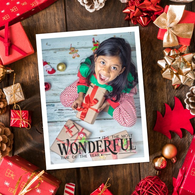 Postal Festiva Navidades divertidos con fotos de niños de tiempo  (Subido por el creador)