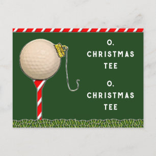 Postal Festiva Navidades divertidos de golf