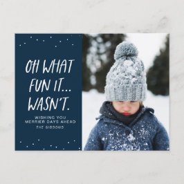 Postal Festiva Navidades divertidos, qué divertido que no fuera l
