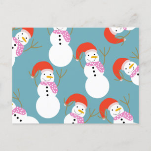 Postal Festiva Navidades divertidos Snowman