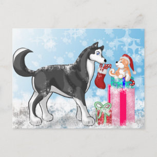 Postal Festiva ¡navidades Doggies!