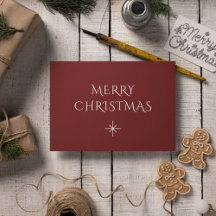 Navidades Elegante Copo de Nieve Sencillo Rojo