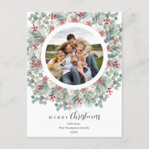 Postal Festiva Navidades Elegante y Rústico Holi de Marco Botánic