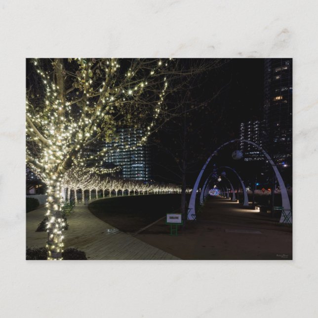 Postal Festiva Navidades En El Parque Klyde Warren (Anverso)