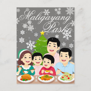 Postal Festiva Navidades en Filipinas Maligayang Pasko '24