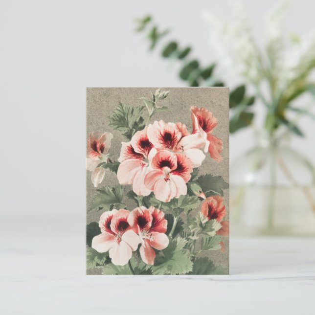Postal Festiva Navidades en flor de cerezo (Anverso de pie)