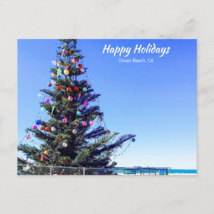 Postal Festiva Navidades en Ocean Beach, CA
