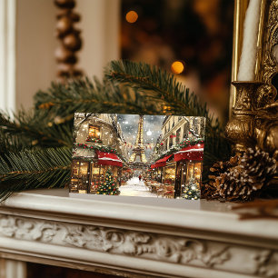 Postal Festiva Navidades En París: Encanto De Vacaciones En La Av