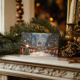 Postal Festiva Navidades en París: La Torre Eiffel iluminada