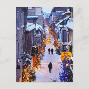 Postal Festiva Navidades En Quartier Petit Champlain, Quebec