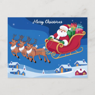 Postal Festiva Navidades en Sleigh Ride Santa