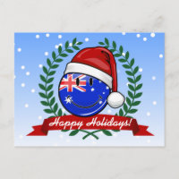 Navidades estilo Auzzie Bandera sonriente australi
