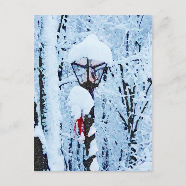 Postal Festiva Navidades Eve Snowfall (Anverso)