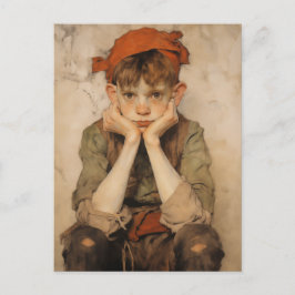 Postal Festiva Navidades expresionistas Elf 2