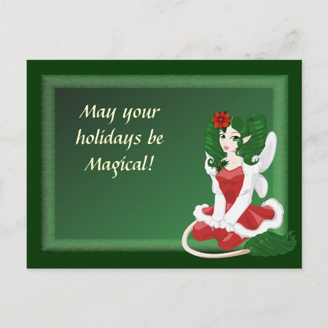 Postal Festiva Navidades Faerie Postcard (Anverso)