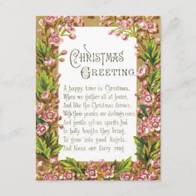 Postal Festiva Navidades Fairy Greeting (Anverso)