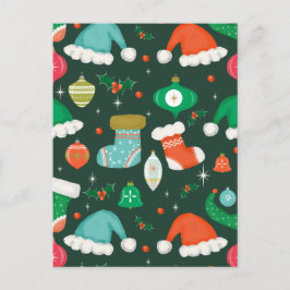 Postal Festiva Navidades Falalala Green