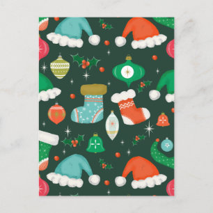 Postal Festiva Navidades Falalala Green