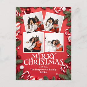 Postal Festiva navidades familiares modernos y elegantes