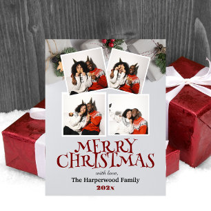 Postal Festiva navidades familiares modernos y elegantes