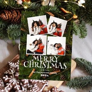 Postal Festiva navidades familiares modernos y elegantes