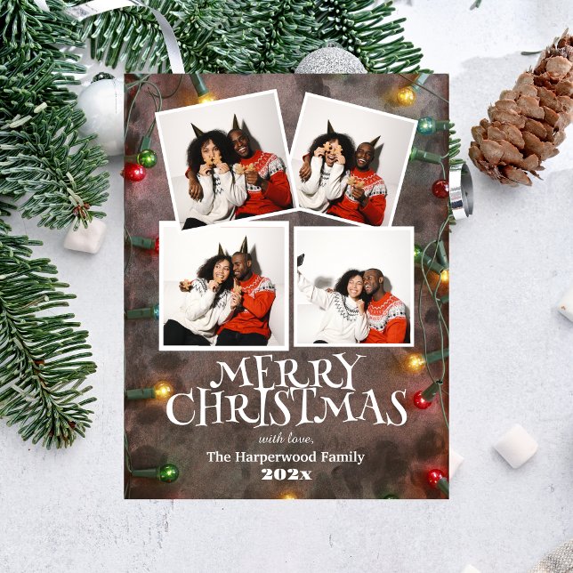 Postal Festiva navidades familiares modernos y elegantes (Subido por el creador)