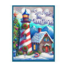 Navidades faro montaña costera náutica