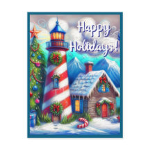 Navidades faro montaña costera náutica