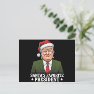 Postal Festiva Navidades favoritos del presidente de Santa Claus,