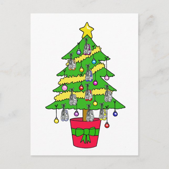 Postal Festiva Navidades felices a entusiastas del deporte (Anverso)