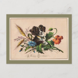 Postal Festiva Navidades felices con la reproducción de cosechas 