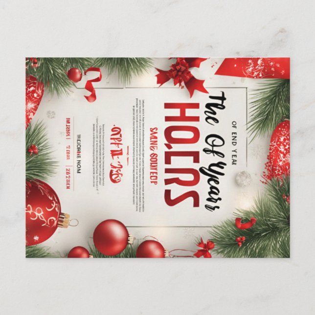 Postal Festiva Navidades FELIZ (Anverso)