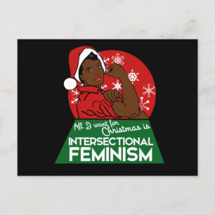 Postal Festiva Navidades feministas
