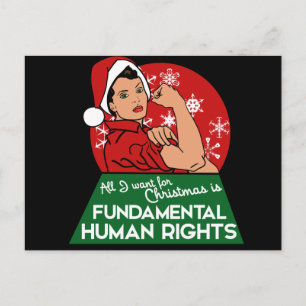 Postal Festiva Navidades feministas
