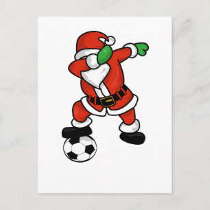 Postal Festiva Navidades feos del baile de baile del fútbol de Sa