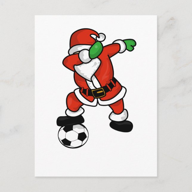 Postal Festiva Navidades feos del baile de baile del fútbol de Sa (Anverso)