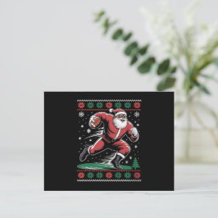 Postal Festiva Navidades feos del fútbol americano africano