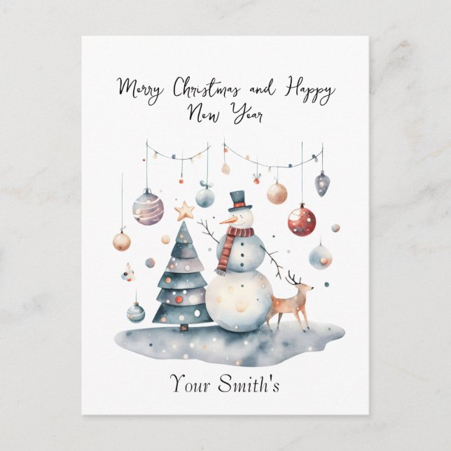 Postal Festiva Navidades festivos (Anverso)