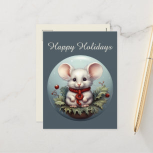 Postal Festiva Navidades festivos agregar texto mouse de país