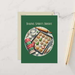 Postal Festiva Navidades festivos amantes de la cocción de gallet