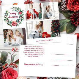 Postal Festiva Navidades festivos coloridos Collage de fotos de c