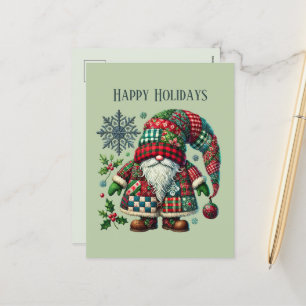 Postal Festiva Navidades festivos gnome agregar mensaje