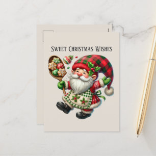 Postal Festiva Navidades festivos gnome agregar mensaje Baking
