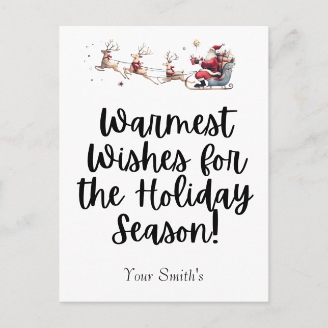 Postal Festiva Navidades festivos montan (Anverso)