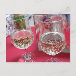 Postal Festiva Navidades Fiesta Champagne