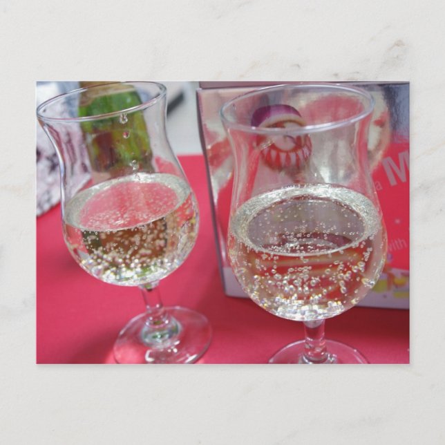 Postal Festiva Navidades Fiesta Champagne (Anverso)